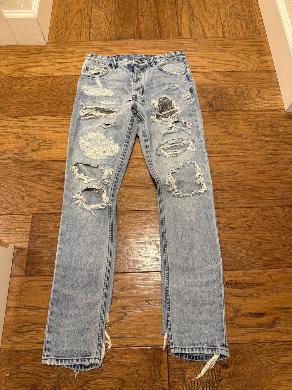 Levi's Light Blue Ripped Skinny Jeans